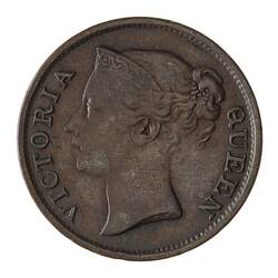 Coin - 1/2 Cent, Straits Settlements, 1845