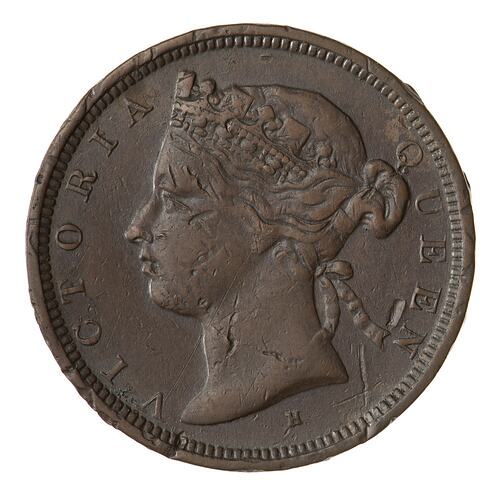 Coin - 2 Cents, Mauritius, 1877