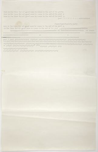 Test Print - Friden, Flexowriter, 1955-1964