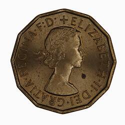 Coin - Threepence, Elizabeth II, Great Britain, 1966