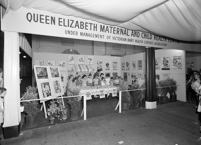 Queen Elizabeth Maternal and Child Health Centre, Exhibition Stand, Exhibition Building, Carlton, Victoria, 1955