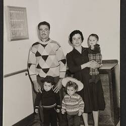 Digital Photograph - Youssef & Nadimie Eid & Children, RHMS Patris, Chandris Line, 1965