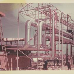 Photograph - Kodak Australasia Pty Ltd, View of Construction of Gantry System, Kodak Factory, Coburg, circa 1963