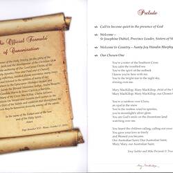 White paper with black text & picture of a scroll.