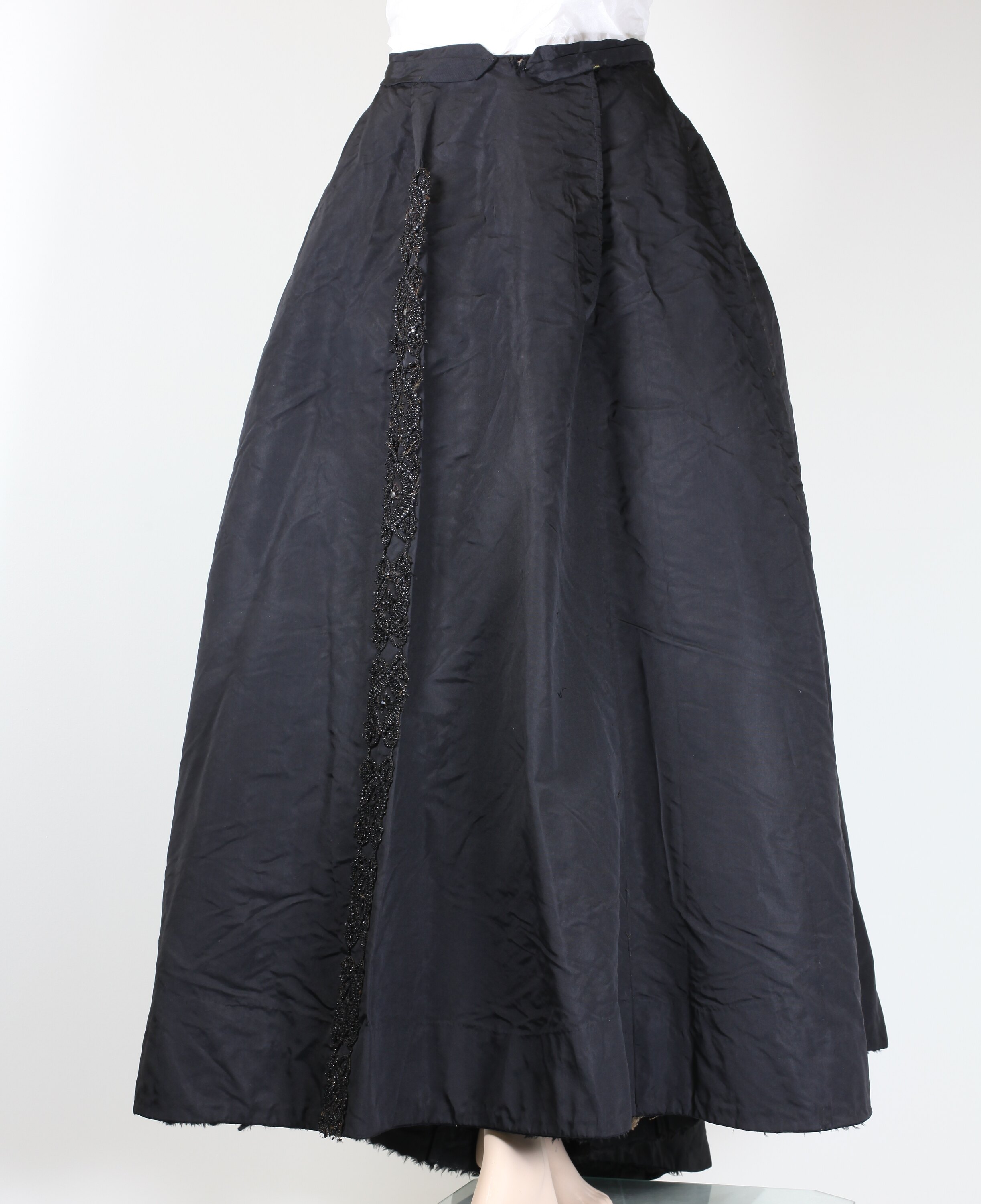 andmary Silky velor mini skirt BLACK