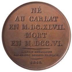 Medal - Pierre Bayle, France, 1819