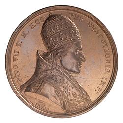Medal - Pope Pius VII visits the Mint, France, 1805