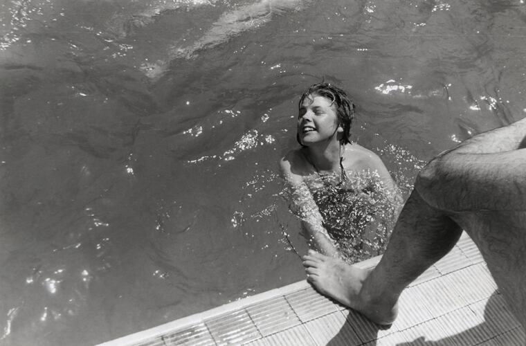 Patricia Ward in the pool, TSS 'Stratheden', November 1961
