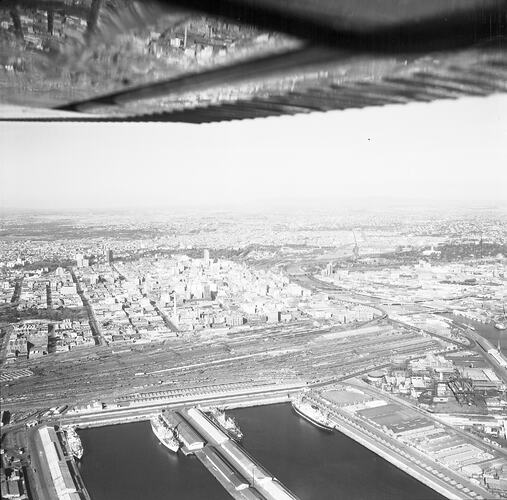 Negative - Aerial View of Melbourne, circa 1960