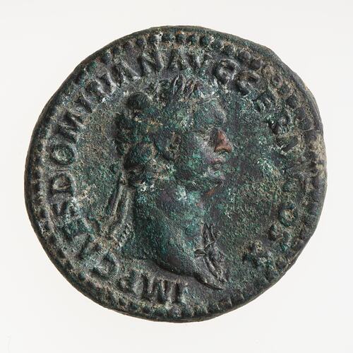 Coin - As, Emperor Domitian, Ancient Roman Empire, 84 AD