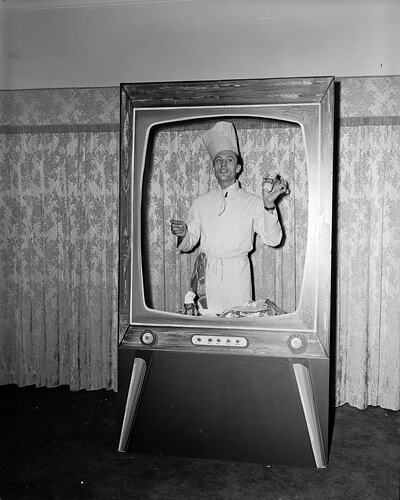 H.J. Heinz Company, Man Dressed as Chef, Victoria, 16 Apr 1959