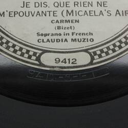Disc Recording - Edison, Double-Sided, 'Elle A Fui, La Tourterelle!' & 'Je Dis Que Rien Ne M'Epouvante', 1924-1929