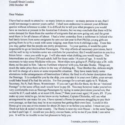 Transcript  - Letter, Caroline Chisholm, 20th October 1848