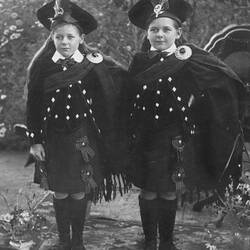 Photograph - Lorna & Mavis McDonald, Dressed in Scottish Dancing Costumes, Victoria, circa 1917