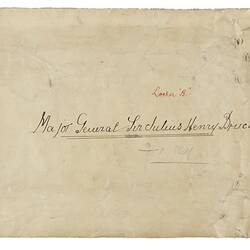 Envelope - Boer War & World War I, Great Britain, Major General Sir Julius Henry Bruche