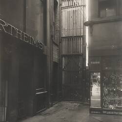Photograph - Kodak Australasia Pty Ltd, Back of 252 Collins St from Howey Place, Melbourne, 26 Aug 1934