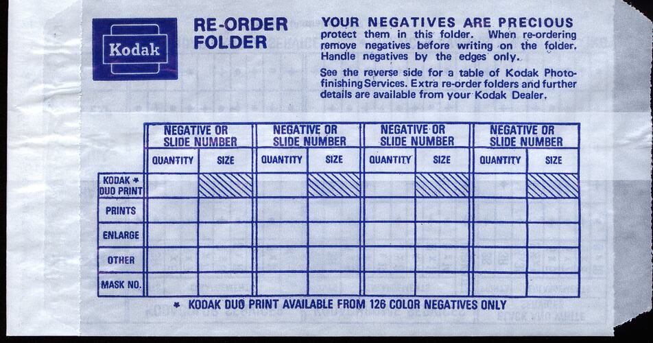 Semi-transparent paper sleeve with printed chart and text.
