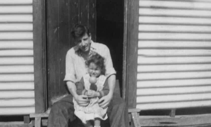 James & Shirley Forbes On Steps of Their House, Broadmeadows Migrant Hostel, Melbourne ,1961