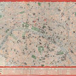 Map - Paris, American Red Cross, circa 1944