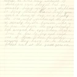 Document - Jeanette McDonald, to Dorothy Howard, Description of Blindfold Game 'Blind Man's Buff', 25 Mar 1955