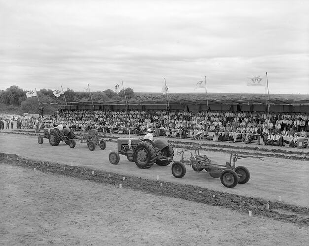 Massey Ferguson, Tractor & Attachment Display, Melton, Victoria, 13 Feb 1960