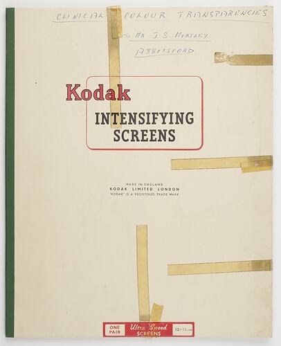 Folder - Eastman Kodak, 'Kodak Intensifying Screens', circa 1950s