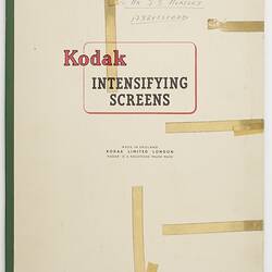 Folder - Eastman Kodak, 'Kodak Intensifying Screens', circa 1950s