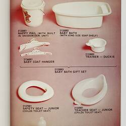 Page with image of Capri nurseryware and text.