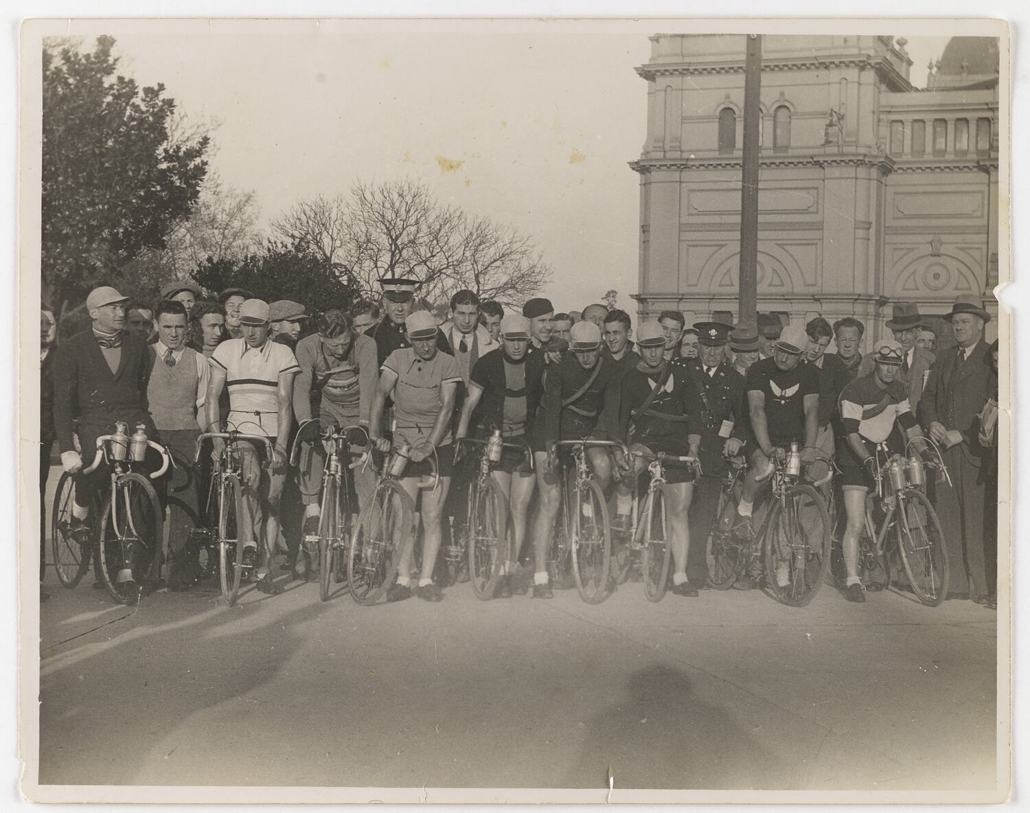 Photograph - Group of Bicycle Riders, Exhibition Building. Carlton ...