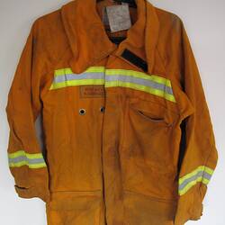 Photograph of CFA Jacket, worn by Peter Auty, Flowerdale, 2002-2009.