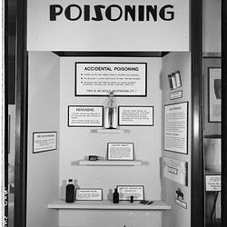 Glass Negative - Poisoning Display at the Institute of Applied Science (Science Museum), Melbourne, circa 1960s