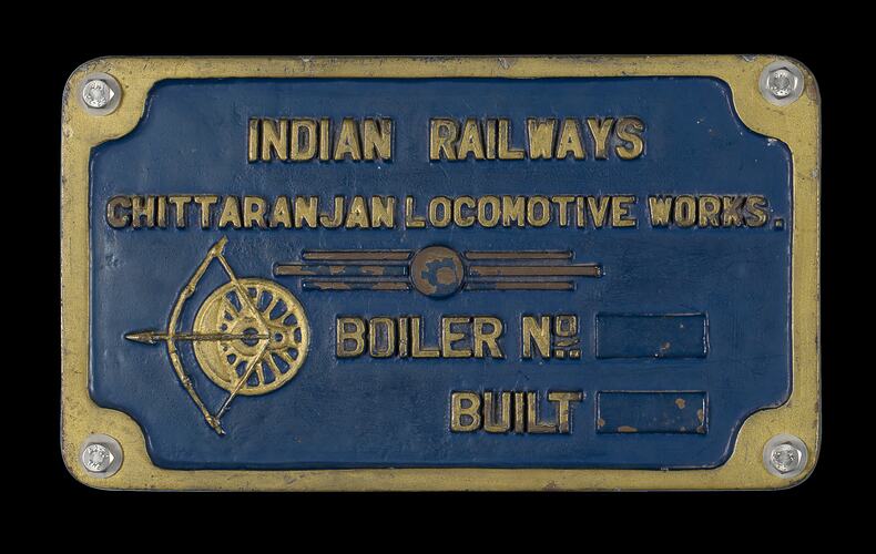 Locomotive Builders Plate - Chittaranjan Locomotive Works, Chittaranjan, India, circa 1950s-1980s