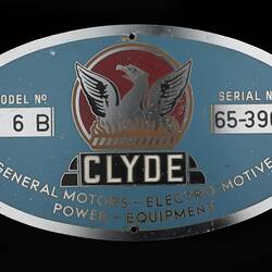 Locomotive Builders Plate - Clyde Engineering Co. Ltd., Granville Works, New South Wales, 1965