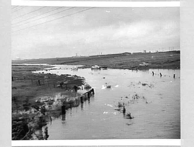 Copy Negative - Stoney Creek in Flood, Sunshine, Victoria, Apr 1950