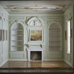 Dolls' House - F.A. Clemons, 'Pendle Hall', 1940s, Room 17, Morning Room, Empty