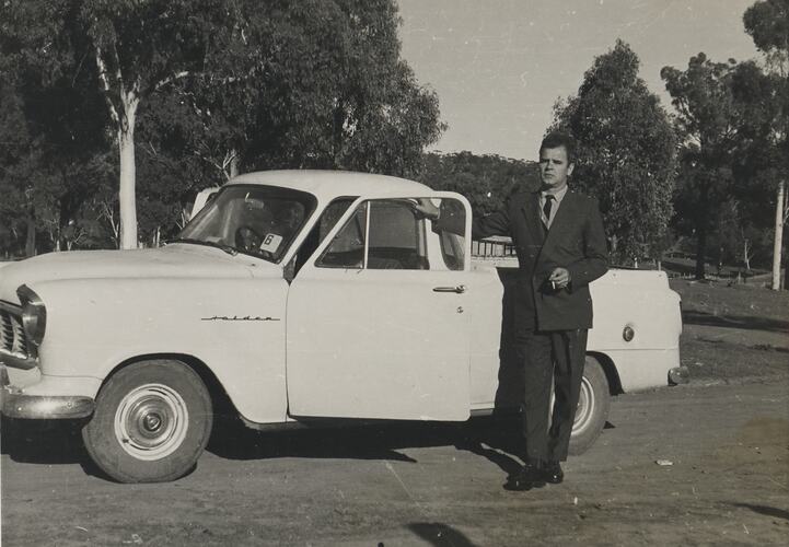 Adem Obarcnin With His Car, Adelaide, circa 1960