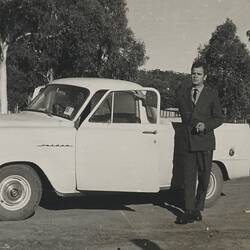 Photograph - Adem Obarcanin With His Car, Adelaide, circa 1960