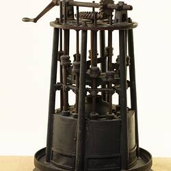 Stamp Battery Model - King & Howland's Patent Spiral Lift, 12-Head, Victoria, 1858