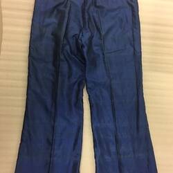 Pants - Indian Style, Blue Silk, Sylvia Motherwell, circa 1980s