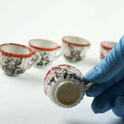 Underside of Japanese style tea cup.
