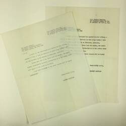 Letter - Agapito Castillo to Australian Consulate General, New York, circa 1950