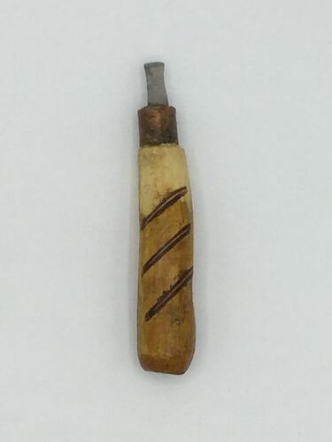 HT 58387, Knife - Metal With Carved Wooden Handle, Joseph Scerri, Brunswick, circa 1980s-2010s (ART & CRAFT), Object, Registered