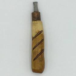 HT 58387, Knife - Metal With Carved Wooden Handle, Joseph Scerri, Brunswick, circa 1980s-2010s (ART & CRAFT), Object, Registered