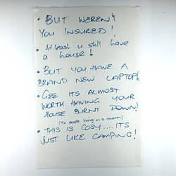 Poster Set - 'List of Most Unhelpful Comments', Hurstbridge, 2009