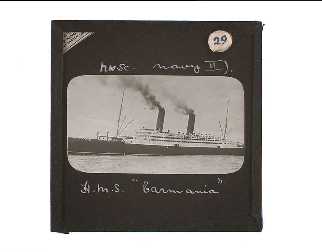 Lantern Slide - H.M.S. Carmania