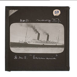 Lantern Slide - H.M.S. Carmania