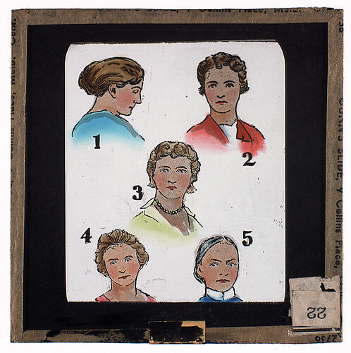 Lantern Slide - Universal Opportunity League, Five Female Heads