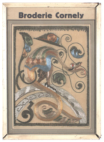Framed Cornelli Embroidery - Bird