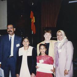 Digital Image - Waeza Osman & Family, Australian Citizenship Ceremony, Ivanhoe, 1996
