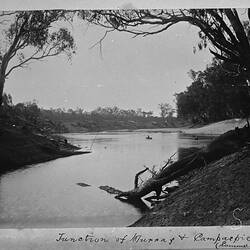 Photograph - Junction of Murray & Campaspe Rivers, by A.J. Campbell, Echuca, Victoria, 1894